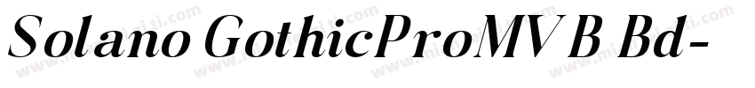 Solano GothicProMVB Bd字体转换